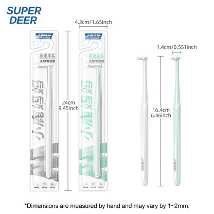 Super Deer 1PC High-density Bristle Tooth Brush for Braces Pointed And Flat Head Toothbrush Dental Cleaning Orthodontic Supplies