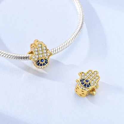 Hot Sales 925 Sterling Silver Golden Series Charms Leopard Little Bear Starfish Bow Bead Fit Original Bracelet DIY Women Jewelry