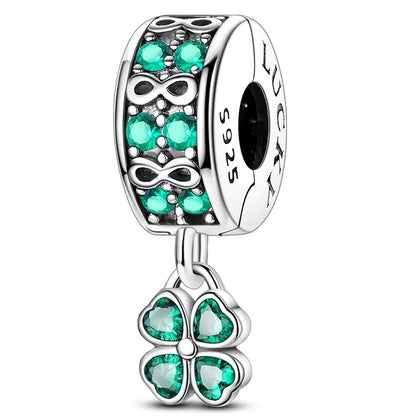 Original 925 Sterling Silver Clip Charm Inlaid Zircon Cat Butterfly Charm Silicone Spacer Beads For Women Bracelet DIY Jewelry