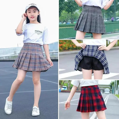 Baby Toddler Children Clothing School Plaid Girls Skirt Bottoming Princess Pleated Skirts Kids Short SKirt Summer Child Clothes