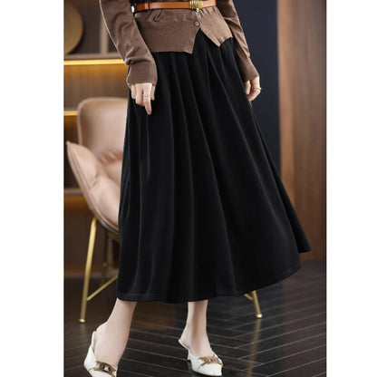 Autumn And Winter 100 Pure Wool Skirt Female High Waist A Word Hip Fishtail Skirt In The Long Slim Knitted Wool Skirt
