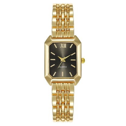 Fashion Stainless Steel Quartz Watches Folding buckle Square Women Wristwatch Business Luxury Gift Strap Watch Student