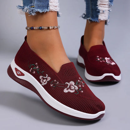 Spring and Autumn New Women's Sports Shoes, Fashionable, Breathable, Lightweight, Non-Slip, Wear-Resistant, Casual Sports Shoes, Flat Shoes, Loafers