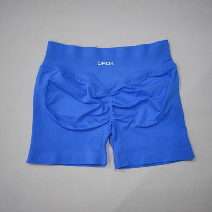 DFDK 2026 New Women Scrunch Butt Yoga Shorts High Waist Hip Lifting Push Up Squat Proof Sports Shorts Gym Workout Running Fitnes