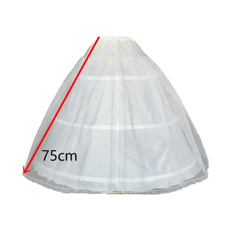 White Petticoats for Children Ball Gown Wedding Flower Girl Dress 2/3 Hoops Crinoline Puffy Kids Slip High Quality Underskirt