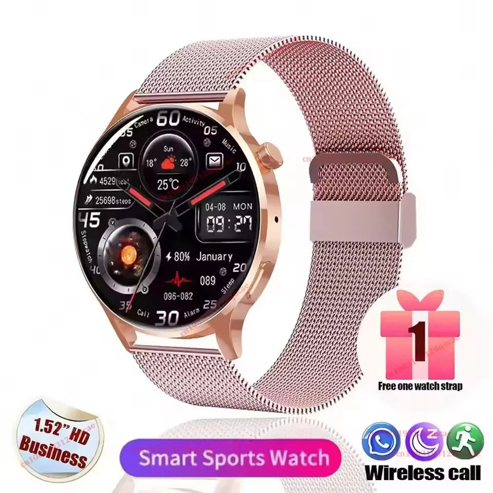 2026 New Smart Watch Men Women AMOLED HD Screen GPS Motion Trajectory Heart Rate Bluetooth Calls SmartWatch Waterproof Pk HT30