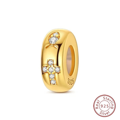Hot Sales 925 Sterling Silver Golden Series Charms Leopard Little Bear Starfish Bow Bead Fit Original Bracelet DIY Women Jewelry