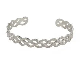 Stainless Steel Feather Shape Bangle Bracelets Jewelry