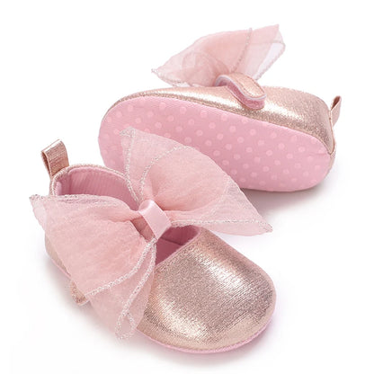 Infant Pre-Walker Shoes 0-1Year Baby Girls Princess Sandals Bowknot Soft Sole Elegant Formal Walking Shoes