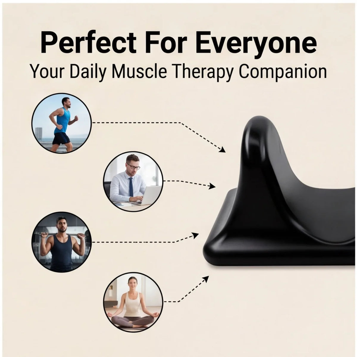 Psoas Muscle Massager – Deep Tissue Massage Tool for Hamstring, Thigh, Back & Calf Use
