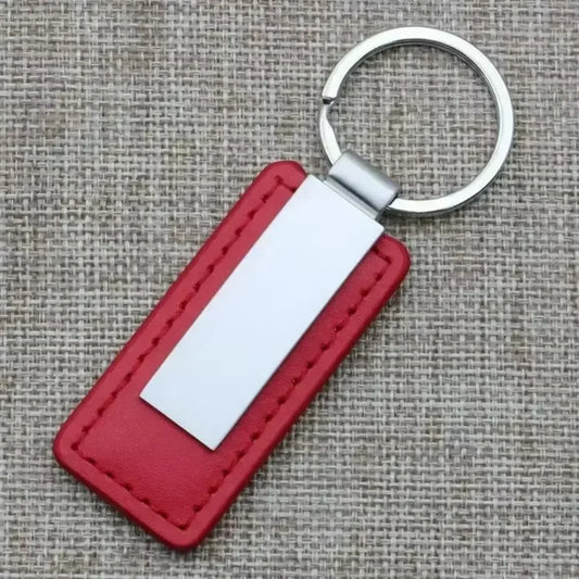Hot Custom Logo Metal Stainless Steel for Car Moto Keychain Men and Women Keyring Leather Engraved Engraving Key Chain Gift