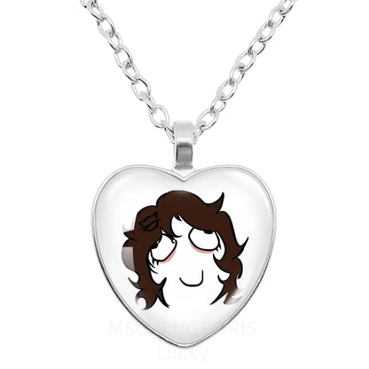 Rage Comic Necklace Derp Face Trollface Funny Meme Cartoon Glass Heart Shape Pendant Chain Necklace Charm Jewelry Collect Gift