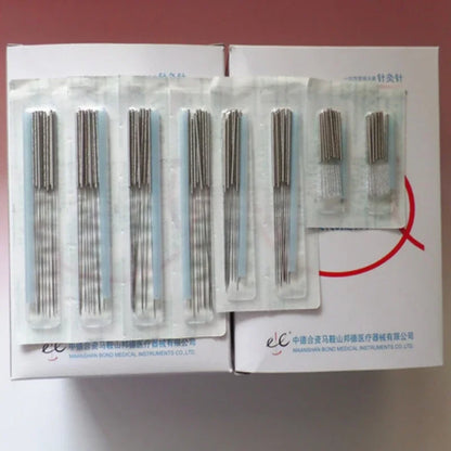 1000Pcs New Acupuncture Needles Disposable Sterile  Acupressure Acupoint Tech EACU Body Beauty Filiform Needle with Tube