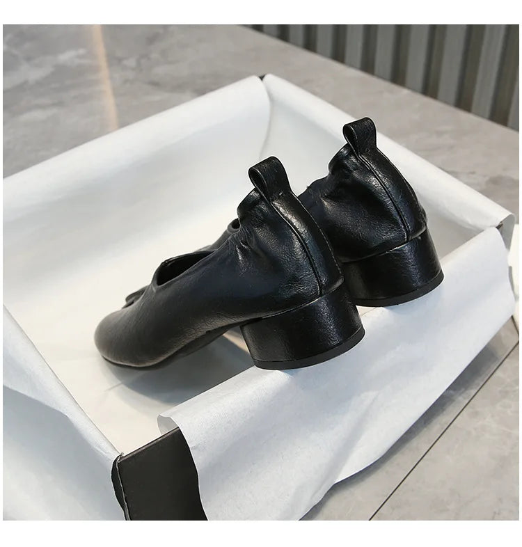 Women 3cm Heel Tabi Shoes Soft Ballet Shoes Slip On Loafers Soft Moccasins Tabi Ninja Casual Shoes Mujer Ladies Shoes