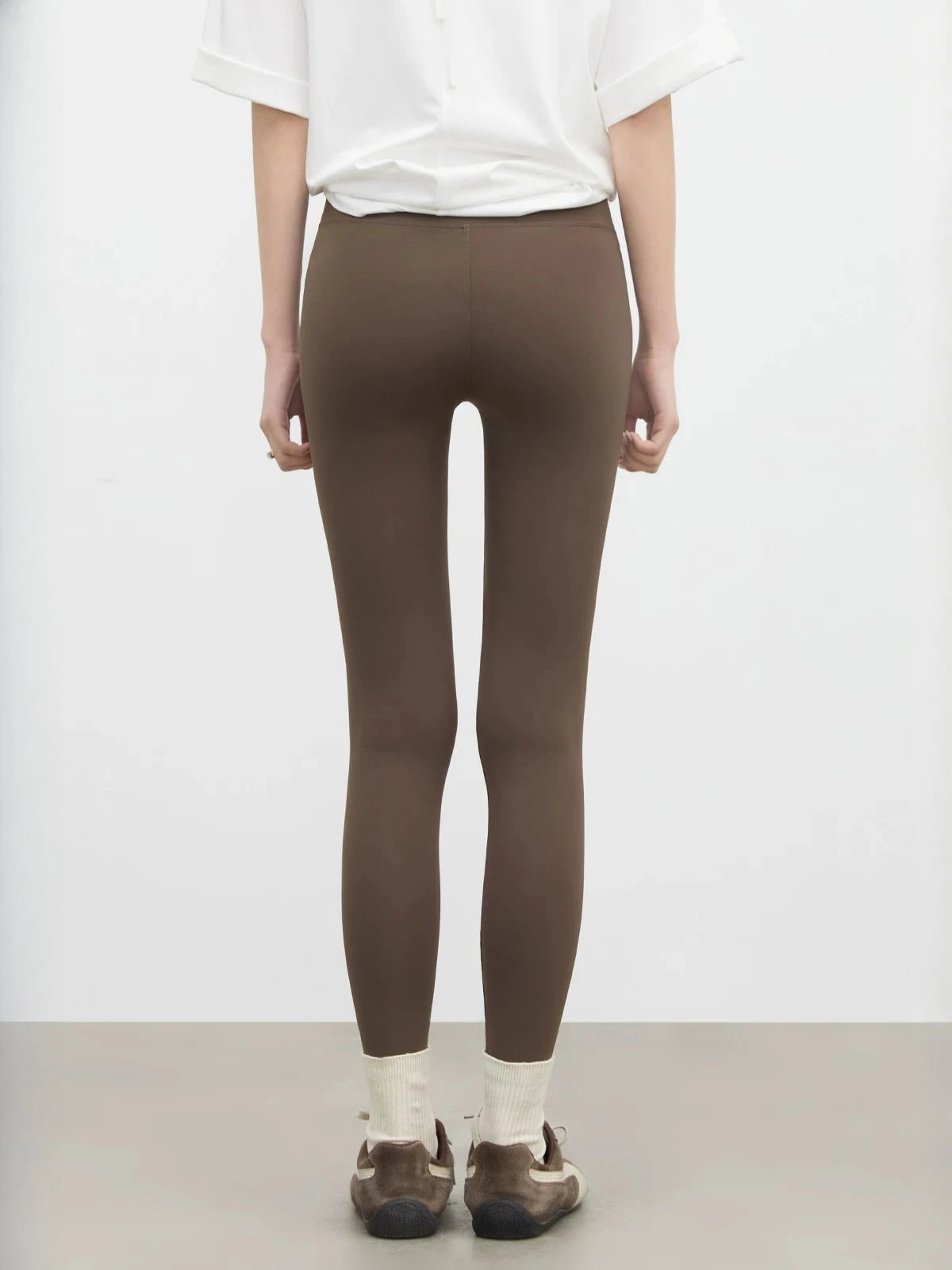 CHIC VEN New Women Leggings Solid Slim High Waisted Hip Lifting Elastic Yoga Pants Fitness Sharkskin Pants Spring Summer 2026