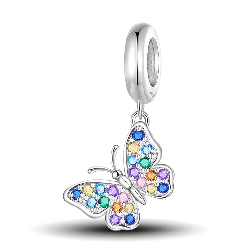 925 Sterling Silver Kapibala Owl Panda Elephant Butterfly Charms Beads Fit Original Bracelet Bangle High Quality DIY Jewelry