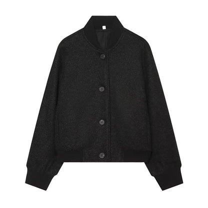 Elegant Knitted Zipper Women's Sweater Solid Full Sleeve Stand Collar Loose Open Stitch Female 2026 Fashion Autumn Outwear Lady