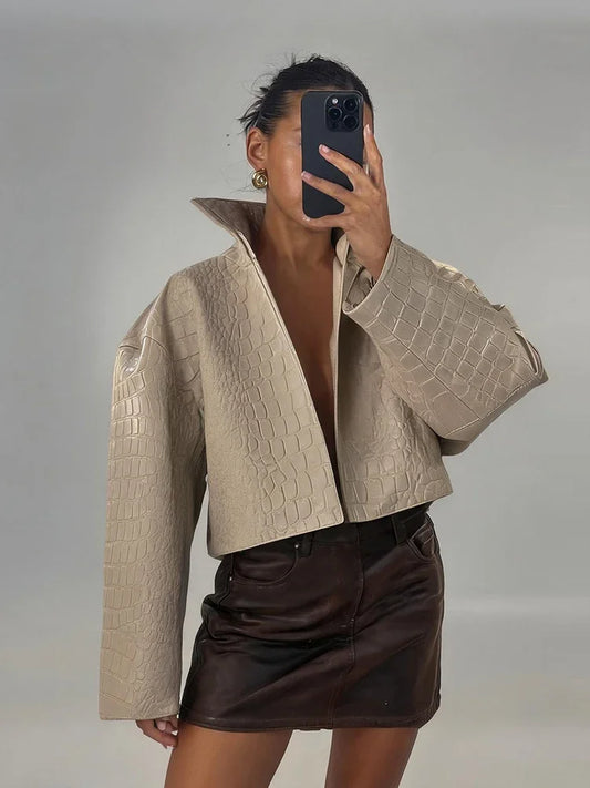 Women's Embossed Zip Jacket