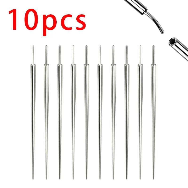 10pcs ASTM F136 TItanium Insertion Pin Taper for Thread Nostril Piercing Taper Push in Earring Implantation Grade Piercing Tool