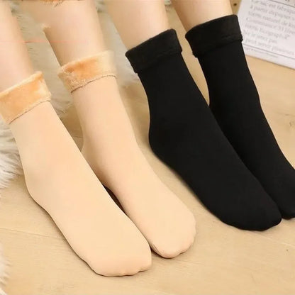 5Pairs Women Winter Thicken Warm Short Socks Boots Home Floor Mujer Thermal Cashmere Wool Socks Nylon Snow Velvet