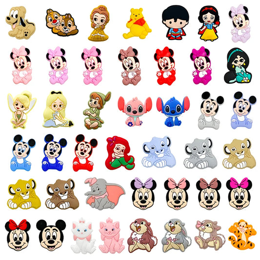 10pcs Silicone Cartoon Bead Baby Pacifier Bead Pacifier Chain Accessories Ornaments