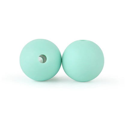 50Pcs/Lot 15mm 9mm 12mm Silicone Beads for DIY KeyChains Jewelry Making Pen Necklace Bracelet Round Loose Beads Choose Color