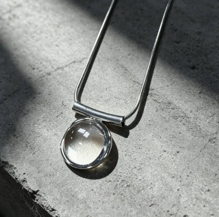 Transparent Square Crystal Pendant Necklace Ring Set Elegant Trendy Women Jewelry Wholesale