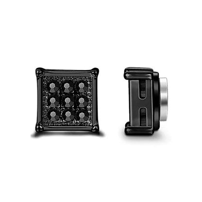 ZAKOL New 1 Pair Buling Cubic Zirconia Stainless Steel Magnetic Ear Clip Simple Fashion No Piercing Stud Earrings for Women Men