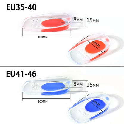 1 Pair Gel Insole Silicone Men Women Heel Cushion Insoles Soles Relieve Foot Pain Spur Support Shoe Pad High Heel Inserts