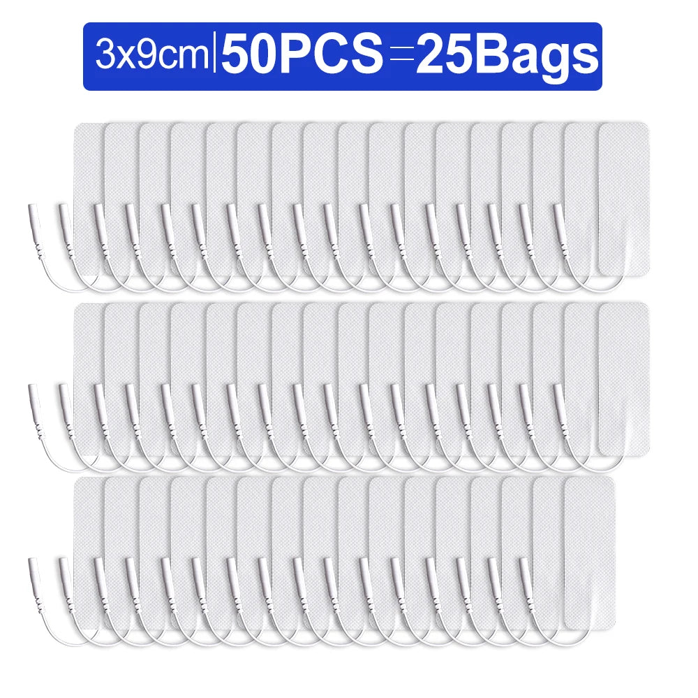 Electrodes Pads 5x9cm 5x5cm Non-woven Fabric Self Adhesive Replacement Massage Patch for Muscle Electrostimulator Massager