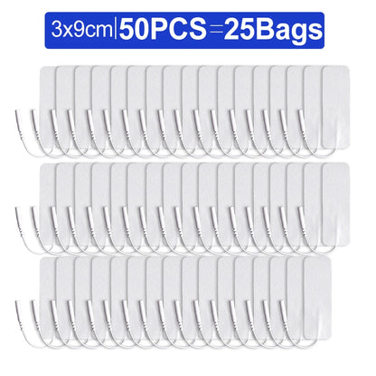 Electrodes Pads 5x9cm 5x5cm Non-woven Fabric Self Adhesive Replacement Massage Patch for Muscle Electrostimulator Massager