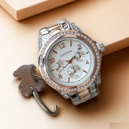 Luxury Stainless Steel Women Watches Fashion Ladies Bracelet Wristwatches with Calendar Elegant Female Quartz Watch Clock Gift