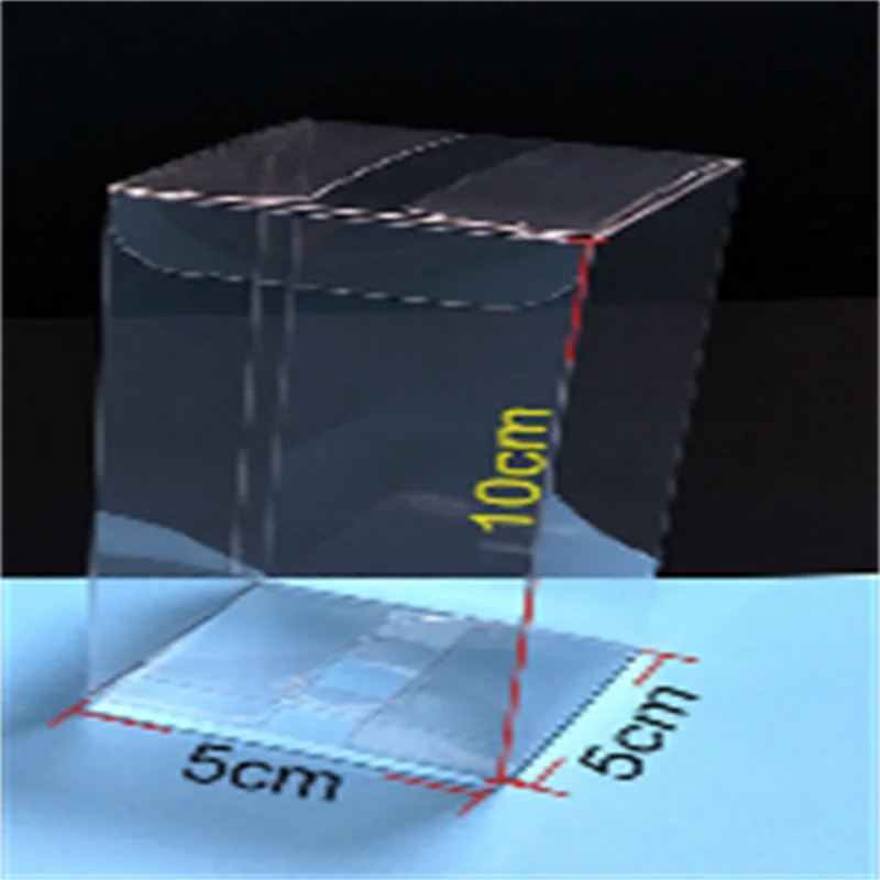 10pcs Multiple Sizes 5/6/7cm Transparent PVC Box Universal Transparent Plastic Packaging Box