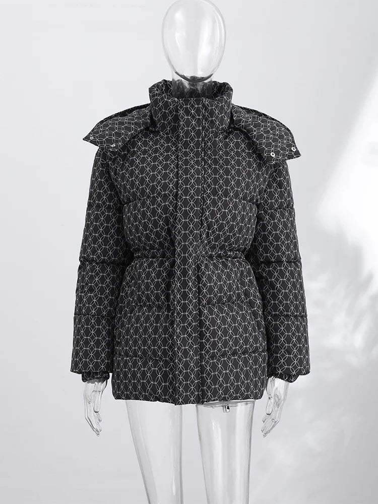 Women's Hooded Zip-Front Padded Jacket