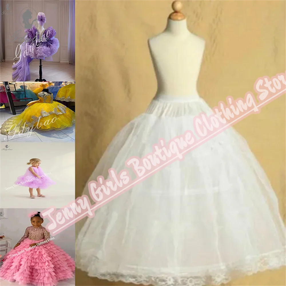 White 2 Hoops High Quality  Petticoat Crinoline Slip Underskirt For Ball Gown Wedding Dress Birthday