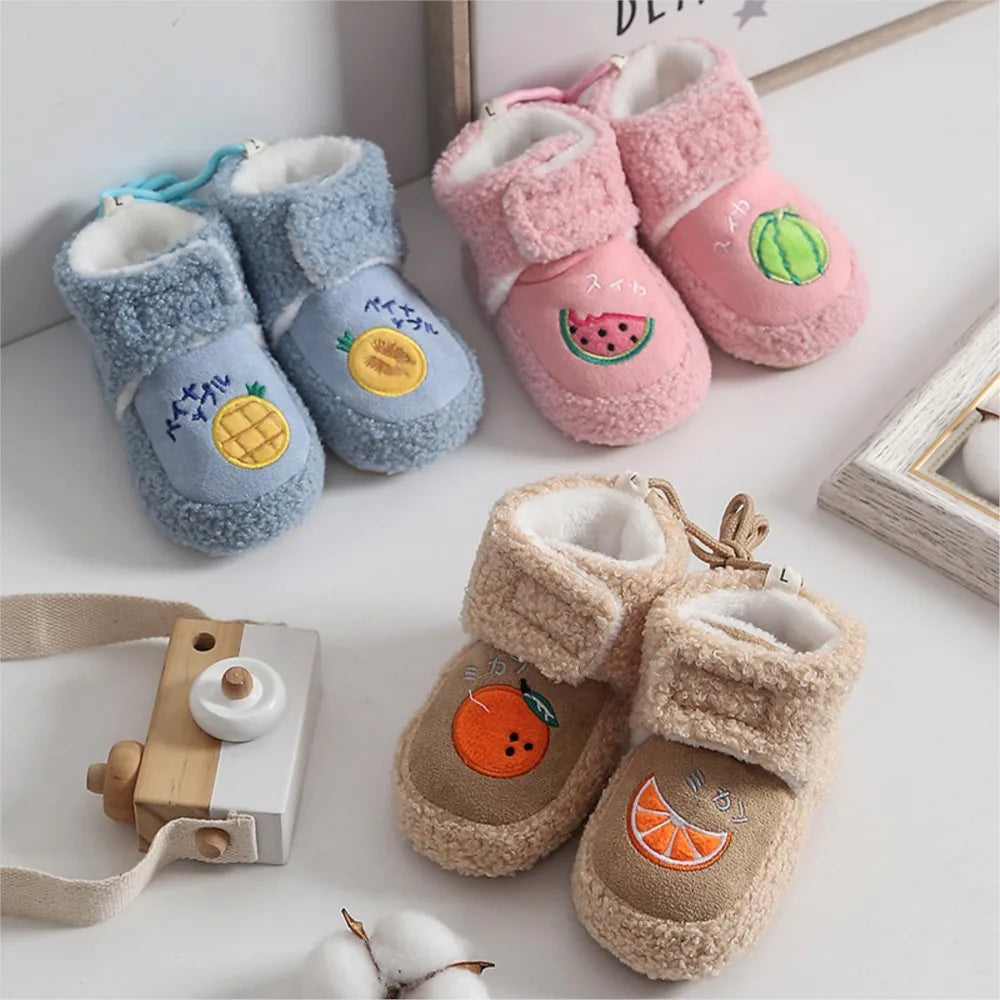Baby Walking Shoes 0 to 1 Year Old Baby Cotton Shoes Soft Soled Velcro Warm with Thick Winter Snow Boots Calzados Para Bebe