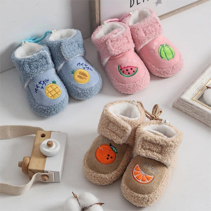 Baby Walking Shoes 0 to 1 Year Old Baby Cotton Shoes Soft Soled Velcro Warm with Thick Winter Snow Boots Calzados Para Bebe