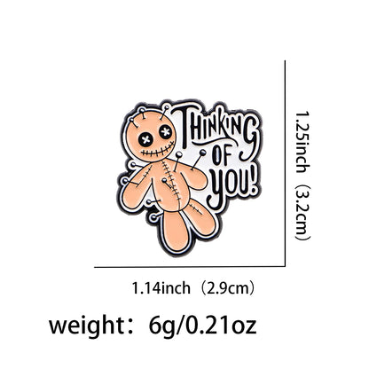 Funny Quotations plz use it Enamel Pin Flower Badges Lapel Pins for Clothes Backpacks Raccon Brooch Jewelry Gifts for Friends