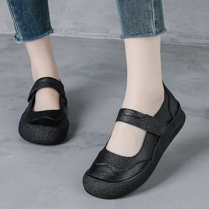 Lace Up Genuine Leather Shoes New Women's Soft Moccasins Woman Convertible Wide Fit Loafers Mom Oxfords Flats Ladies Flat Shoes