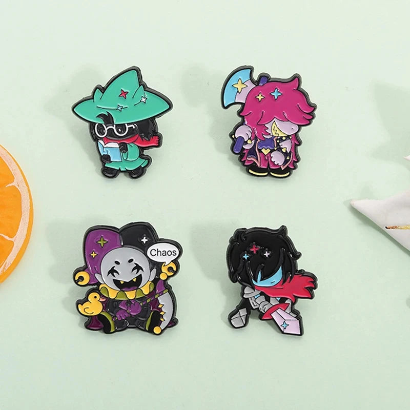 [Cute Enamel Pin]  New Fashion Deltarune Susie Kris Enamel Pins Cute Multi-Color Enamel Pin Accessories Gifts for Fans Friends
