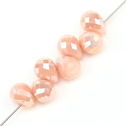 10*8mm Czech Crystal Waterdrop Beads Shiny Faceted Glass Strawberry Beads for Jewelry Making Needlework DIY Handmade Accessories