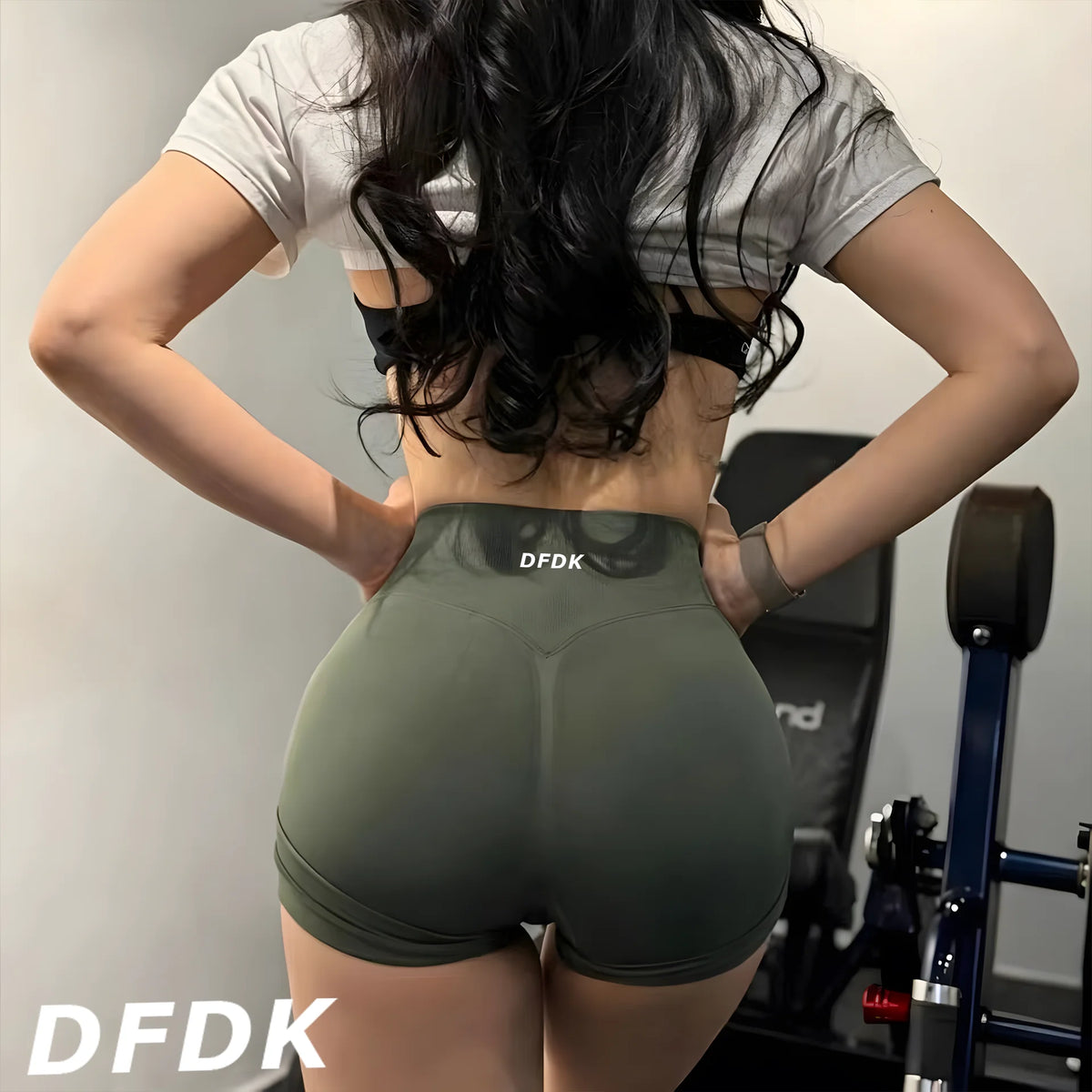 DFDK 2026 New Women Scrunch Butt Yoga Shorts High Waist Hip Lifting Push Up Squat Proof Sports Shorts Gym Workout Running Fitnes