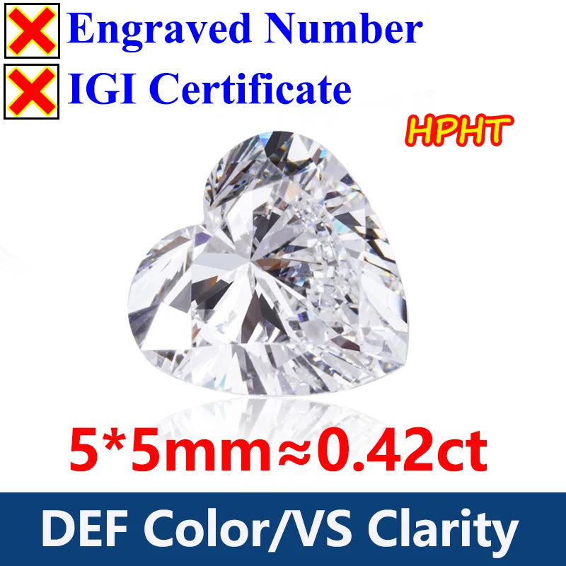 GH Color Oval HPHT Lab Grown Diamond No IGI Certificate 3EX DEF Color VS Clarity Pear CVD Lab Grown Diamond Gems