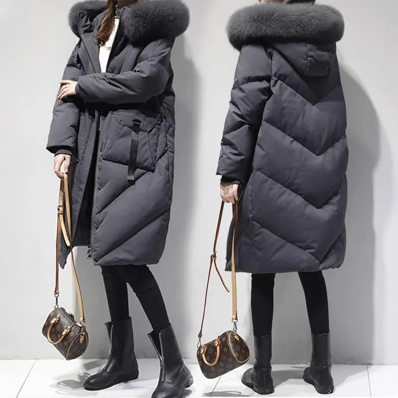 Women's Hooded Long Padded Coat