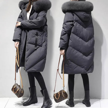 Women's Hooded Long Padded Coat
