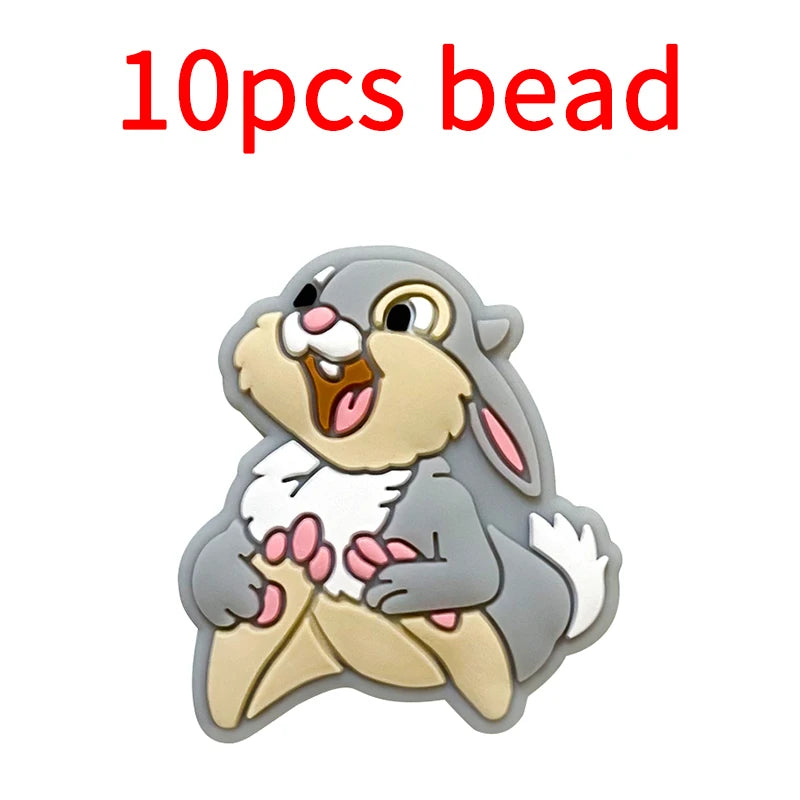 10pcs Silicone Cartoon Bead Baby Pacifier Bead Pacifier Chain Accessories Ornaments