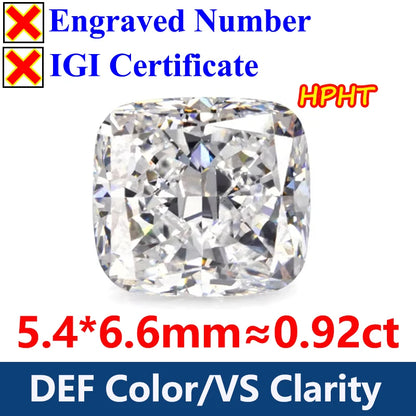 GH Color Oval HPHT Lab Grown Diamond No IGI Certificate 3EX DEF Color VS Clarity Pear CVD Lab Grown Diamond Gems