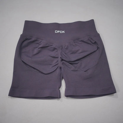 DFDK 2026 New Women Scrunch Butt Yoga Shorts High Waist Hip Lifting Push Up Squat Proof Sports Shorts Gym Workout Running Fitnes