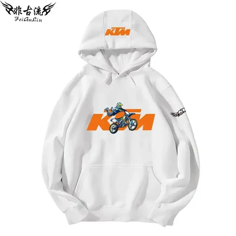 KTM Tout-terrain Pour Motos Lourdes Veste Pour Passionnés De Moto Sweat À Capuche Pour Hommes