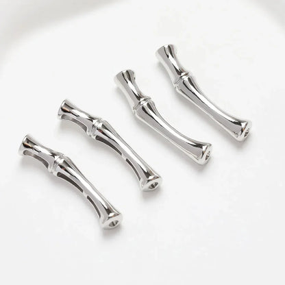 4PCS Dainty Slub Shape Necklace Connectors Jewelry Making Bracelet Supplies 14k Gold Plated  DIY Brass Accessories 5*30mm